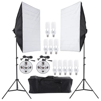 Ship from RU Photo Studio Video Lighting Kit With Photography Light Stand Two 50 * 70cm Softbox Ten Bulbs Two Light Holder
Ship from RU Photo Studio Video Lighting Kit With Photography Light Stand Two 50 * 70cm Softbox Ten Bulbs Two Light Holder