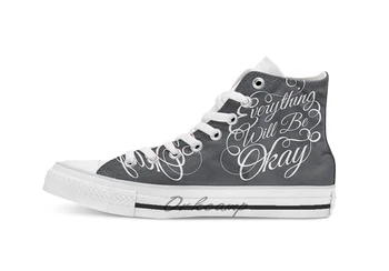 Everything Will Be Okay Novelty Design breathable casual High Top lace-up Canvas shoes sneakers
Everything Will Be Okay Novelty Design breathable casual High Top lace-up Canvas shoes sneakers