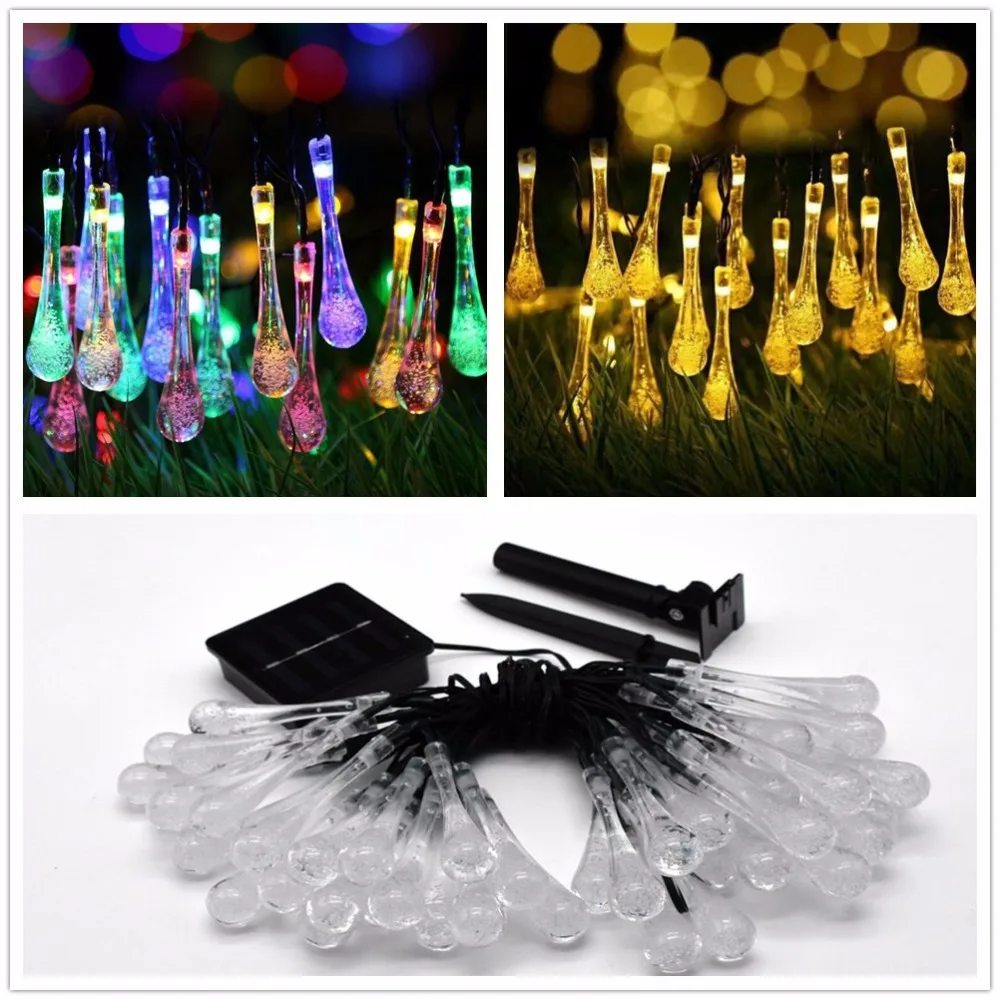 Garden Decorative Lights 7M 50LEDS Waterproof Fairy Lights Water Drop Shape Solar Powered Christmas Light Lighting
Garden Decorative Lights 7M 50LEDS Waterproof Fairy Lights Water Drop Shape Solar Powered Christmas Light Lighting