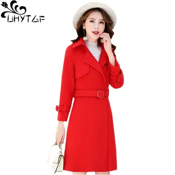 UHYTGF New Winter Woman Jacket Fashion long Wool Outerwear Belt Slim Ladies Windbreaker Coats High quality Lady Woolen Coats 911
UHYTGF New Winter Woman Jacket Fashion long Wool Outerwear Belt Slim Ladies Windbreaker Coats High quality Lady Woolen Coats 911
