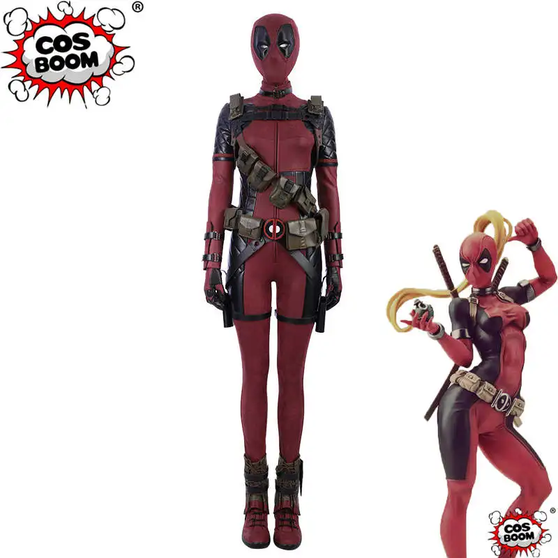 COSBOOM Lady Deadpool Costume Adult Women's Deadpool Female Superhero Costume Red Jumpsuit Halloween Carnival Cosplay Costume
COSBOOM Lady Deadpool Costume Adult Women's Deadpool Female Superhero Costume Red Jumpsuit Halloween Carnival Cosplay Costume