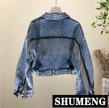 2020 New Spring Korean Heavy Tassel Chain Washed Jeans Jacket Women's Short Cowboy Coat Students Loose Denim Jackets
2020 New Spring Korean Heavy Tassel Chain Washed Jeans Jacket Women's Short Cowboy Coat Students Loose Denim Jackets