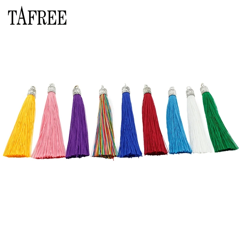 TAFREE 10 cm Long Tassel Pendant 9 Colors DIY For Clothing,Earrings,Necklace,Bag,Comb Handmade Jewelry Findings Components
TAFREE 10 cm Long Tassel Pendant 9 Colors DIY For Clothing,Earrings,Necklace,Bag,Comb Handmade Jewelry Findings Components