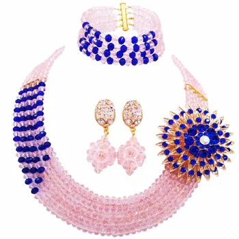 Peach Royal Blue Nigerian Wedding African Beads Jewelry Set Crystal Beaded Necklace Sets Bridal Jewelry Sets 5RJZ13
Peach Royal Blue Nigerian Wedding African Beads Jewelry Set Crystal Beaded Necklace Sets Bridal Jewelry Sets 5RJZ13
