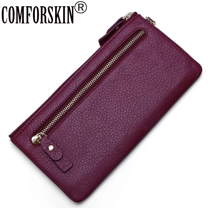 COMFORSKIN Long Style Women Zipper Purse Hot Brand Woman Wallet With Hand Rope Guaranteed Genuine Leather Women Clutch Wallets
COMFORSKIN Long Style Women Zipper Purse Hot Brand Woman Wallet With Hand Rope Guaranteed Genuine Leather Women Clutch Wallets