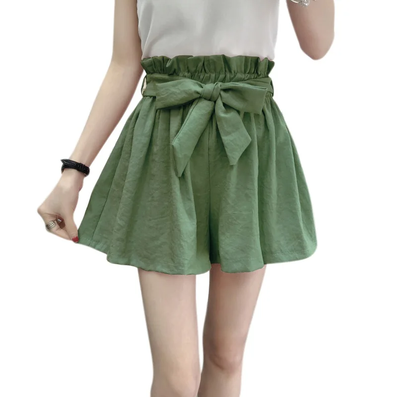 Women Sexy Bow Belted Beach Loose Summer Shorts High Waist Shorts Streetwear Elastic Waist Wide Leg Shorts Female Bottom
Women Sexy Bow Belted Beach Loose Summer Shorts High Waist Shorts Streetwear Elastic Waist Wide Leg Shorts Female Bottom