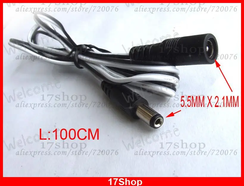 30pcs 5.5 X 2.1mm jack Female TO 5.5mm x 2.1mm DC Power Plug Male Extension cable
30pcs 5.5 X 2.1mm jack Female TO 5.5mm x 2.1mm DC Power Plug Male Extension cable