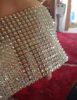 10yards 18 rows Elastic Plastic rhinestone mesh trim in Transparent SS16 4mm crystal AB stone banding DIY Costume accessories
10yards 18 rows Elastic Plastic rhinestone mesh trim in Transparent SS16 4mm crystal AB stone banding DIY Costume accessories