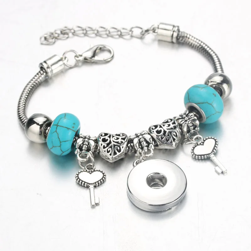 New Natural stone Snap Bracelet Silver Lobster Buckle Snake Chain Bangles Beaded bracelet Fit 18MM Snap Jewelry Women 9920
New Natural stone Snap Bracelet Silver Lobster Buckle Snake Chain Bangles Beaded bracelet Fit 18MM Snap Jewelry Women 9920