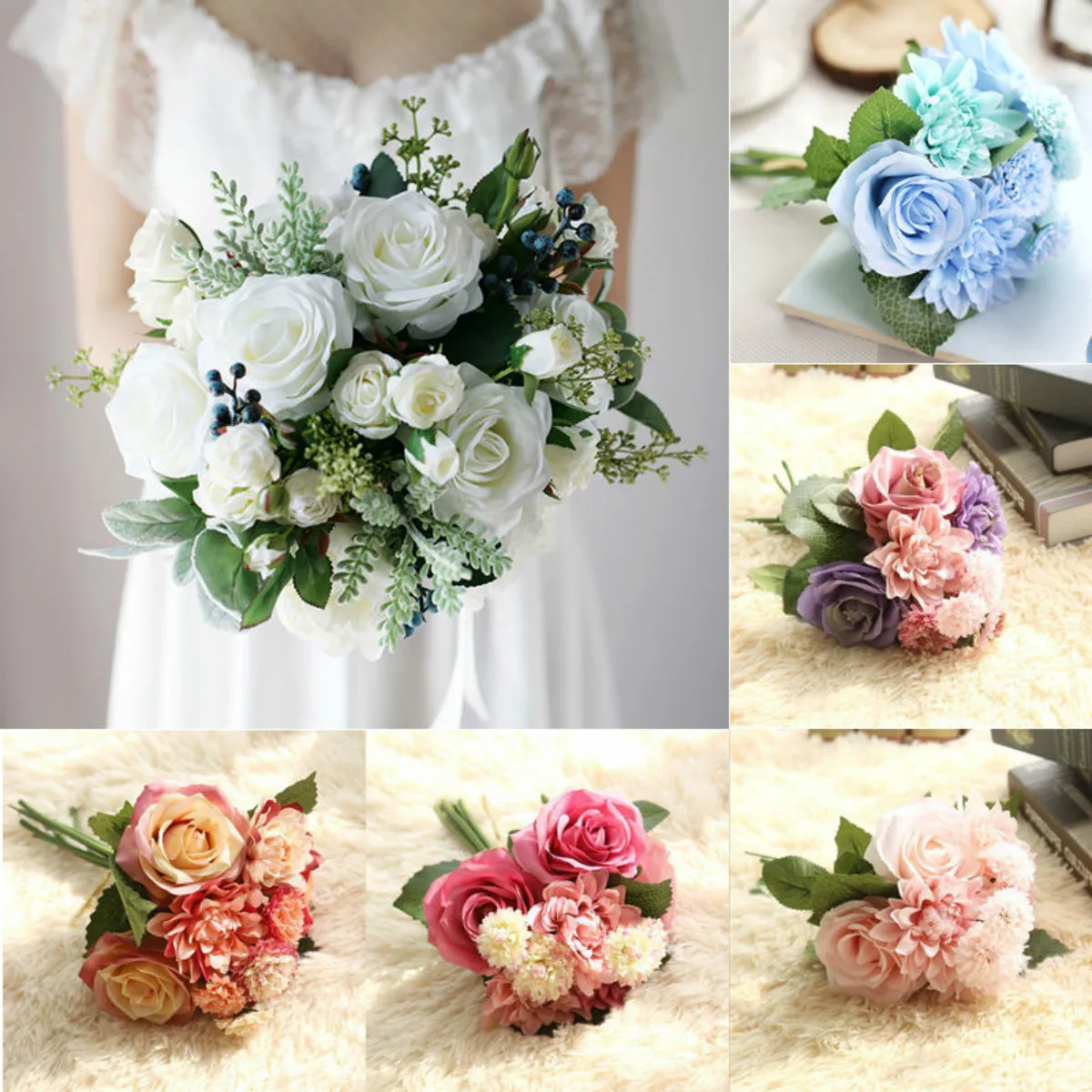 Rose Artificial Flowers For Decoration Silk Fake Flowers Christmas New Year Party Wedding Bridal Bouquet Autumn Decoration
Rose Artificial Flowers For Decoration Silk Fake Flowers Christmas New Year Party Wedding Bridal Bouquet Autumn Decoration