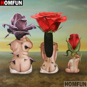 HOMFUN Diamond Painting Cross Stitch Pattern 5D Diamond Embroidery "Cartoon woman flower" Home Decor DIY diamond Art A26184 
HOMFUN Diamond Painting Cross Stitch Pattern 5D Diamond Embroidery "Cartoon woman flower" Home Decor DIY diamond Art A26184