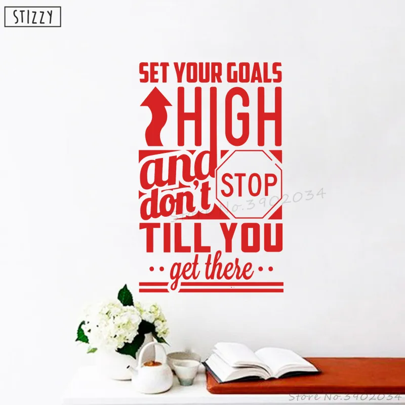 STIZZY Wall Decal Office Decoration Quotes Set Your Goals High Vinyl Wall Stickers Business Removable Adhesive Gift Decor C146
STIZZY Wall Decal Office Decoration Quotes Set Your Goals High Vinyl Wall Stickers Business Removable Adhesive Gift Decor C146