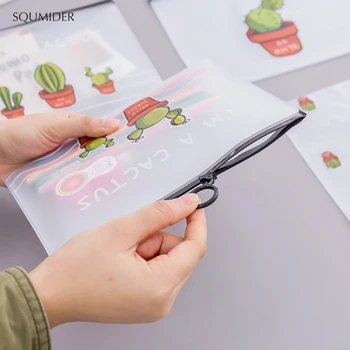 SQUMIDER Cartoon Multi-action Transparent Matte Cosmetic Bag Lovely Cactus Ring Pocket Student Pencil Bag Stationery Bag Gifts
SQUMIDER Cartoon Multi-action Transparent Matte Cosmetic Bag Lovely Cactus Ring Pocket Student Pencil Bag Stationery Bag Gifts