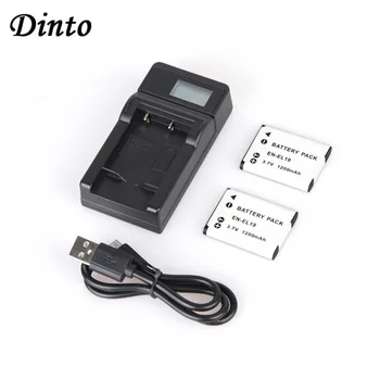 Dinto 2pcs 1200mAh ENEL19 EN-EL19 EN EL19 Rechargeable Camera Battery + LCD Display USB charger for Nikon S2500 S3100 S4100
Dinto 2pcs 1200mAh ENEL19 EN-EL19 EN EL19 Rechargeable Camera Battery + LCD Display USB charger for Nikon S2500 S3100 S4100