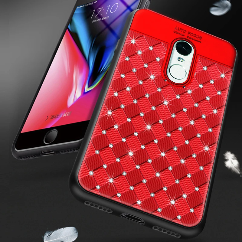 YonLinTan glitter diamond 3D coque,cover,case For Xiaomi Redmi 5 Plus 5Plus xiomi on luxury back Phone global cases