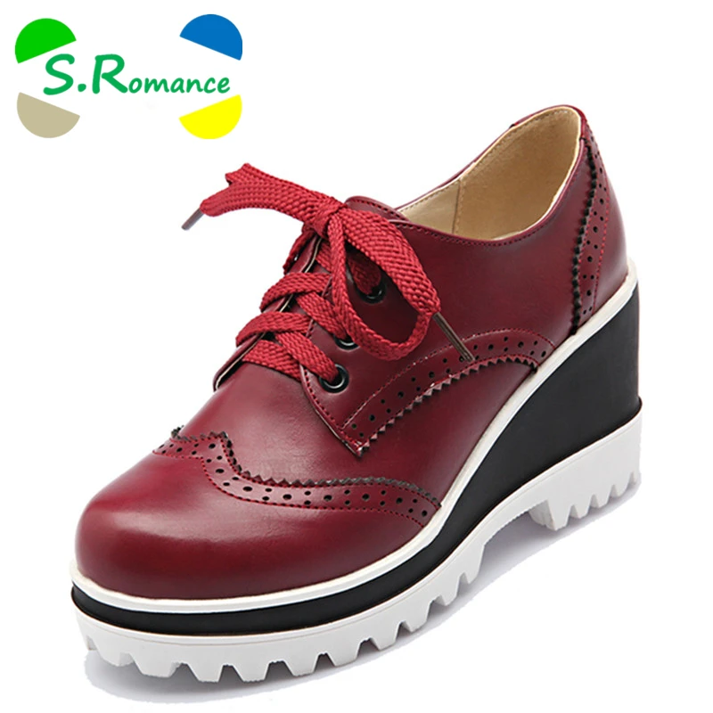 S.Romance Plus Size 34-43 Women Pumps Fashion Round Toe Lace-Up Med Heels Ankle Boots Woman Shoes Black White Red Brown SH406
S.Romance Plus Size 34-43 Women Pumps Fashion Round Toe Lace-Up Med Heels Ankle Boots Woman Shoes Black White Red Brown SH406