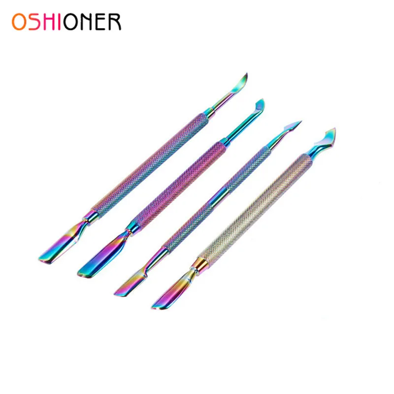 4 Patterns Dual-Ended Colorful Nail Cuticle Steel Push Dead Skin Remover Pusher Steel Manicure Nail Art Tools
4 Patterns Dual-Ended Colorful Nail Cuticle Steel Push Dead Skin Remover Pusher Steel Manicure Nail Art Tools