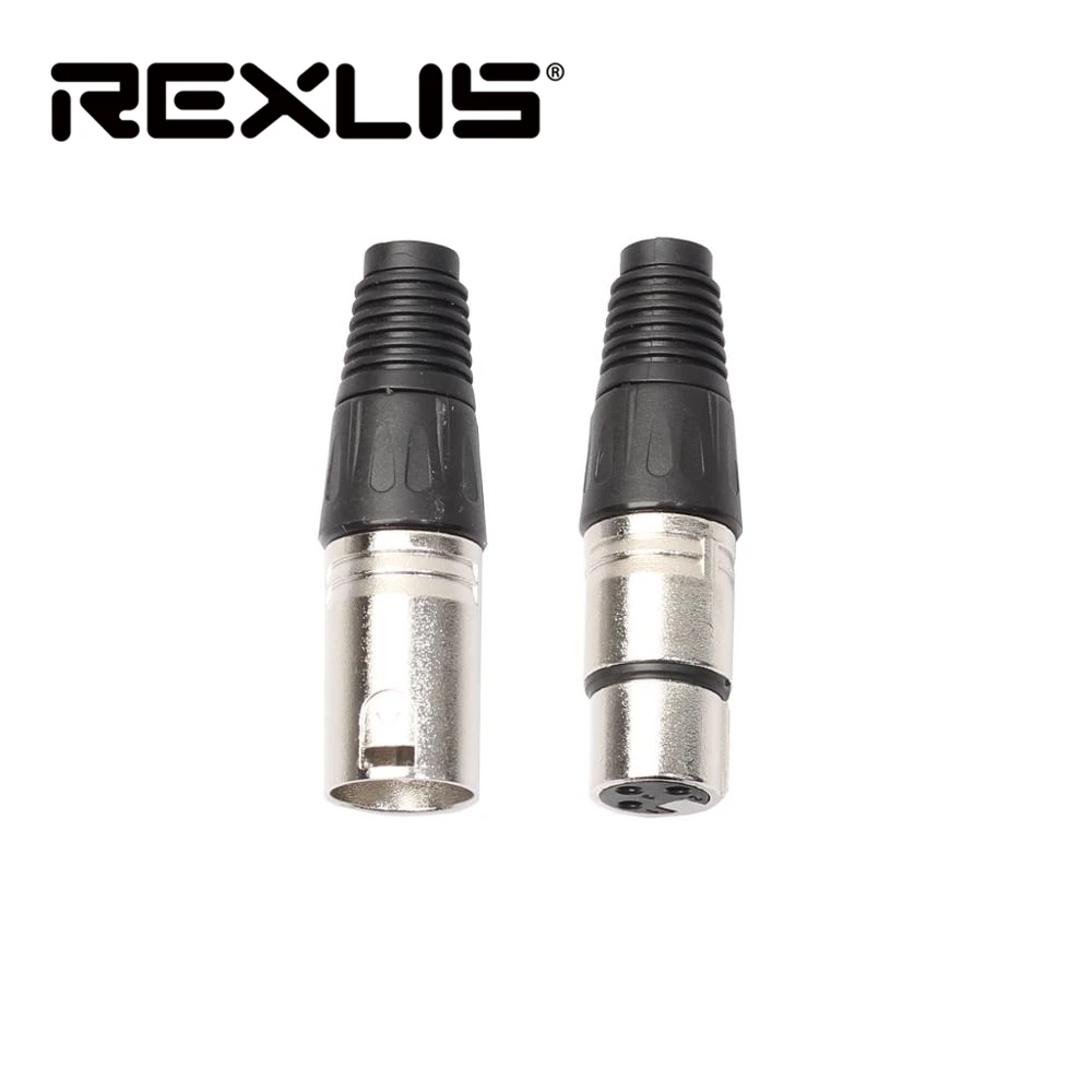 REXLIS 1 пара/5 пар Мужской и Женский 3 контактный XLR микрофон аудио кабель разъемов