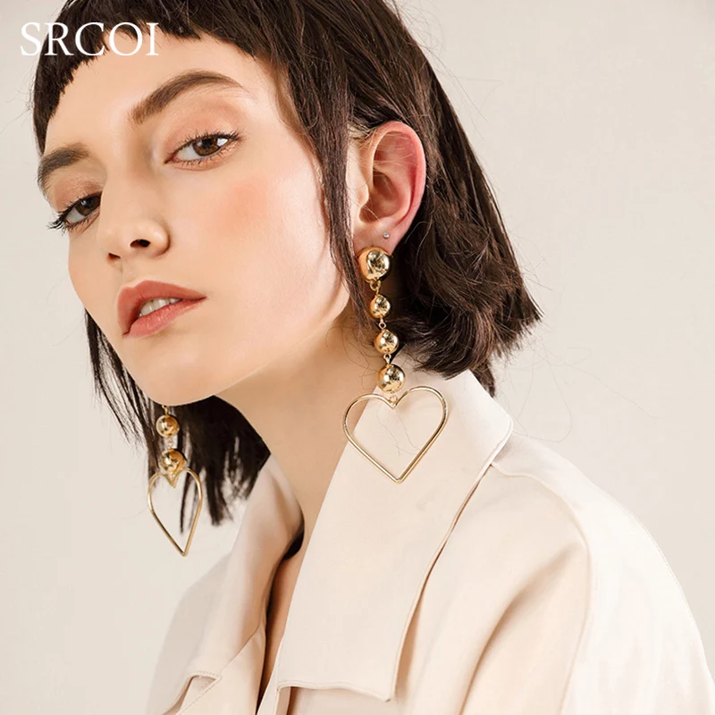 New Fashion Women Big Heart Long Earrings Multiple Gold Color Ball Statement Drop Earrings Brincos Grandes For Party Jewelry
New Fashion Women Big Heart Long Earrings Multiple Gold Color Ball Statement Drop Earrings Brincos Grandes For Party Jewelry