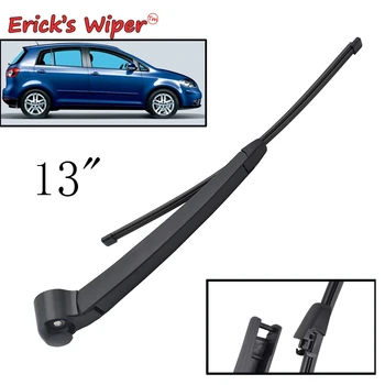 Erick's Wiper 13" Rear Wiper Blade & Arm Set Kit For VW Golf Plus 5M1 2005 2006 2007 2008 Windshield Windscreen Rear Window