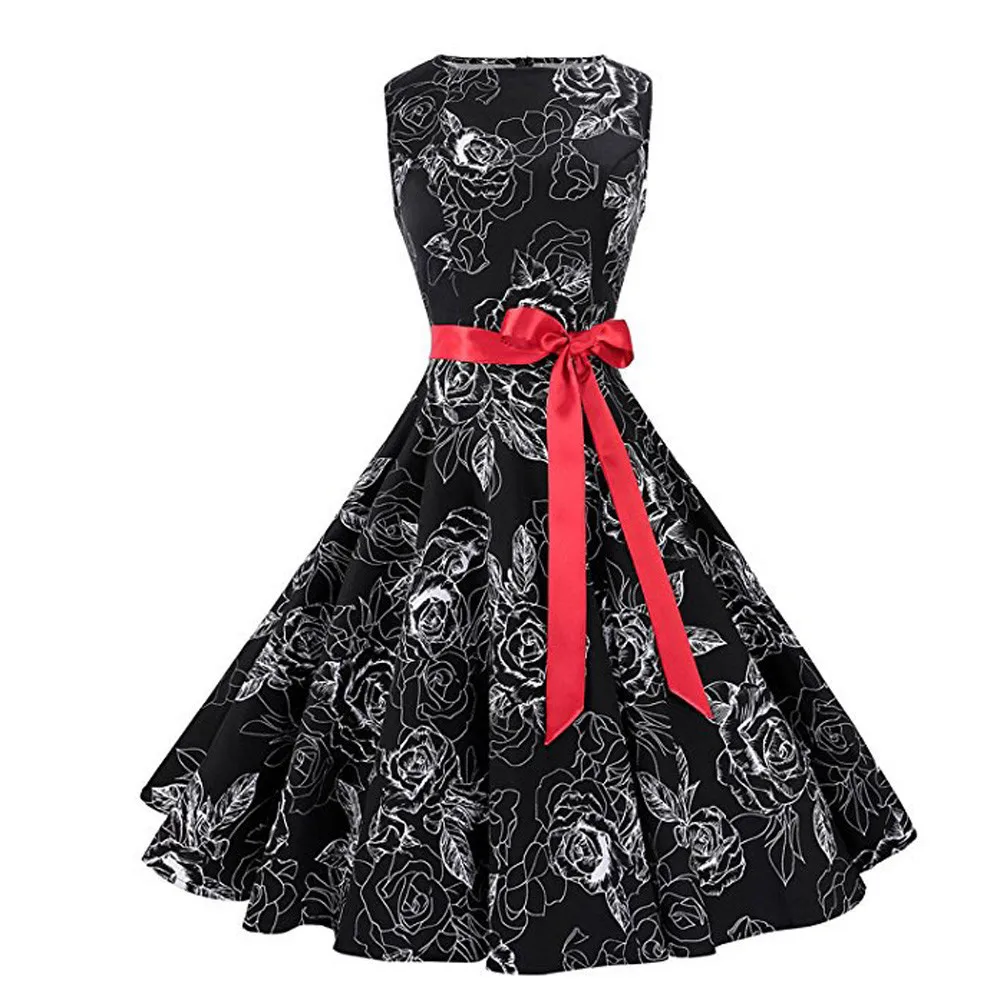 2018 Hot Sale dress female New Fashion Women Vintage Printing Bodycon Sleeveless Halter Evening Party Prom Swing Dress vestidos
2018 Hot Sale dress female New Fashion Women Vintage Printing Bodycon Sleeveless Halter Evening Party Prom Swing Dress vestidos