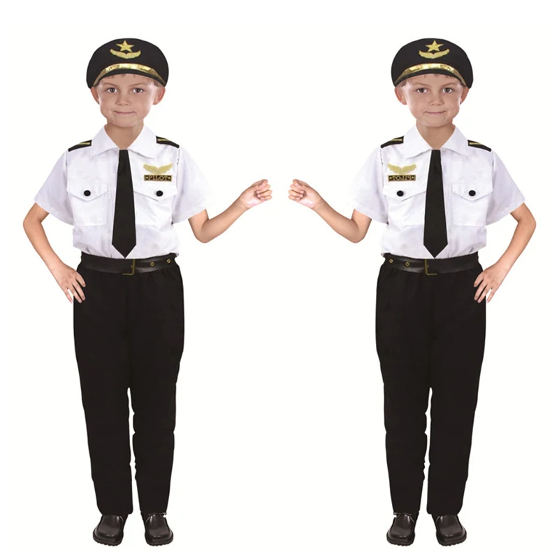 Kids Pilot Uniform Air Force Cosplay Costumes Halloween Children's Day School Performance Fancy Role-play Clothing Set C45142CH
Kids Pilot Uniform Air Force Cosplay Costumes Halloween Children's Day School Performance Fancy Role-play Clothing Set C45142CH
