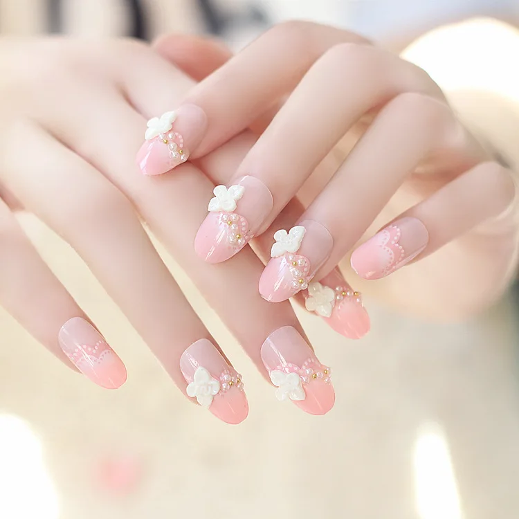 Wedding Nails Sweet Princess Pink Designed Long Fake Nails 24pcs Flower Oval Press on Nail Tips for Party Faux Ongles Pieds
Wedding Nails Sweet Princess Pink Designed Long Fake Nails 24pcs Flower Oval Press on Nail Tips for Party Faux Ongles Pieds