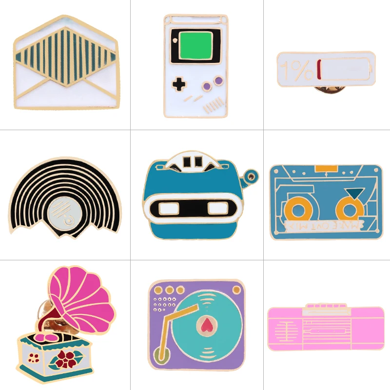 9 Style Brooch Vintage Game Machine Envelope Phonograph Square Enamel Pin And Brooches For Women Badge Jackets Men Accessories
9 Style Brooch Vintage Game Machine Envelope Phonograph Square Enamel Pin And Brooches For Women Badge Jackets Men Accessories