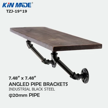 KINMADE A Pair of Shelf Brackets Heavy Iron Shelf Support-Industrial Black Steel Angled Pipe Brackets
KINMADE A Pair of Shelf Brackets Heavy Iron Shelf Support-Industrial Black Steel Angled Pipe Brackets