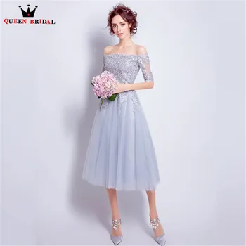 Tea Length A-line Half Sleeve Silver Tulle Lace Beading Bridesmaid Dresses Short Wedding Party Gowns 2020 New Fashion JW50T
Tea Length A-line Half Sleeve Silver Tulle Lace Beading Bridesmaid Dresses Short Wedding Party Gowns 2020 New Fashion JW50T