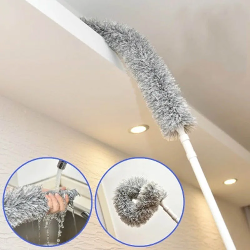 Quality Curved Long-handle Duster Retractable Suspension Microfiber Cleaning Brush Flexible Home Furniture Washable Dust Cleaner
Quality Curved Long-handle Duster Retractable Suspension Microfiber Cleaning Brush Flexible Home Furniture Washable Dust Cleaner