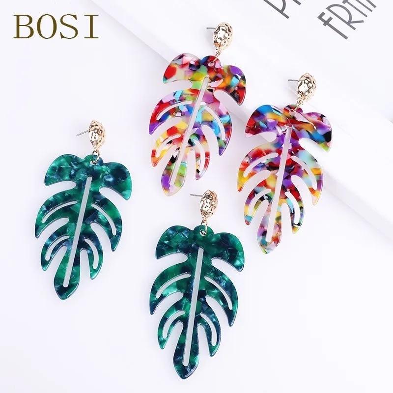 Acrylic leaf Colorful Earrings for Women Trendy Bohemia Resin long Dangle Earring Gold Oversize Female Wedding Jewelry Wholesale
Acrylic leaf Colorful Earrings for Women Trendy Bohemia Resin long Dangle Earring Gold Oversize Female Wedding Jewelry Wholesale