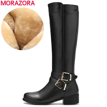 MORAZORA 2020 new fashion shoes woman round toe zipper autumn winter boots square heels solid colors knee high boots women
MORAZORA 2020 new fashion shoes woman round toe zipper autumn winter boots square heels solid colors knee high boots women