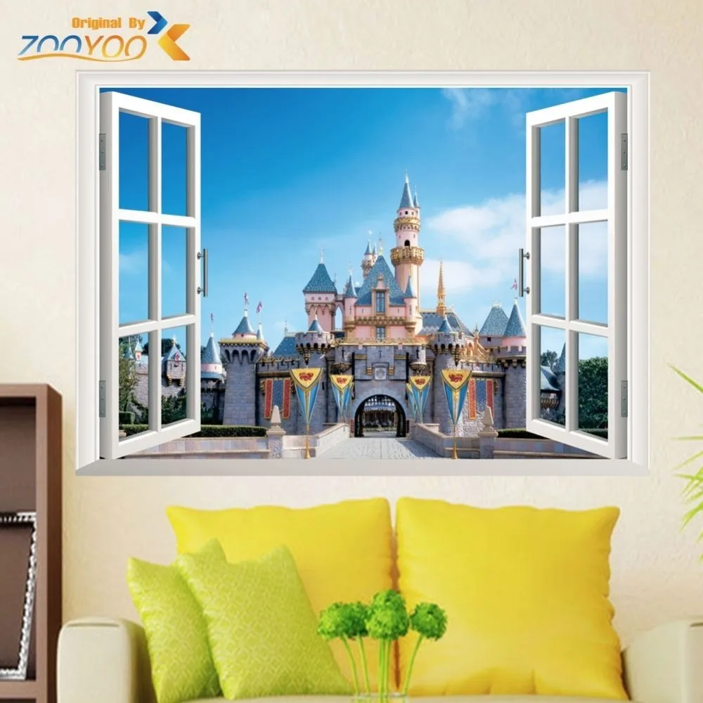 fantastic princess castle 3d fake window wall stickers for girls room home decor diy cartoon pvc mural art kids walls decal
fantastic princess castle 3d fake window wall stickers for girls room home decor diy cartoon pvc mural art kids walls decal