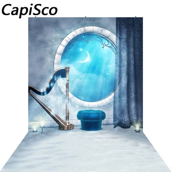 Capisco Fairy tale scene harp moon Round window Photography Backgrounds Customized Photographic Backdrops For Photo Studio
Capisco Fairy tale scene harp moon Round window Photography Backgrounds Customized Photographic Backdrops For Photo Studio