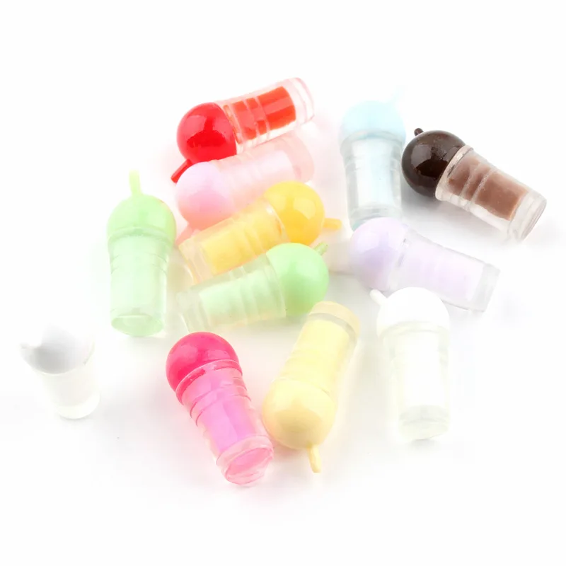 New Arrival 100pcs/Lot 14*32MM 3D Cute Assorted Colors Resin Ice Cream Drink Bottle Shape DIy Cabochons Ornament Accessories
New Arrival 100pcs/Lot 14*32MM 3D Cute Assorted Colors Resin Ice Cream Drink Bottle Shape DIy Cabochons Ornament Accessories