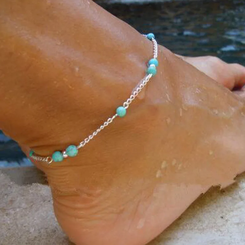 Personality Fashion Handmade Bead Foot Chain Anklets Gold Silver Color Stone Layered Beach Ankle Bracelets Jewelry K035
Personality Fashion Handmade Bead Foot Chain Anklets Gold Silver Color Stone Layered Beach Ankle Bracelets Jewelry K035