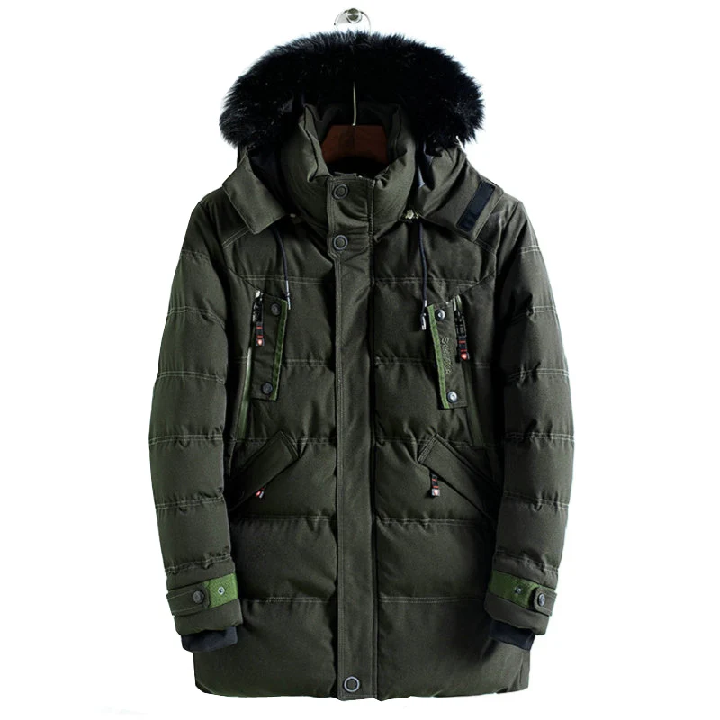 Long Winter Jacket Men Solid Thick Warm Parka Fur Hood Mens Parka Jacket Casual Slim Windbreaker Male Overcoat
Long Winter Jacket Men Solid Thick Warm Parka Fur Hood Mens Parka Jacket Casual Slim Windbreaker Male Overcoat