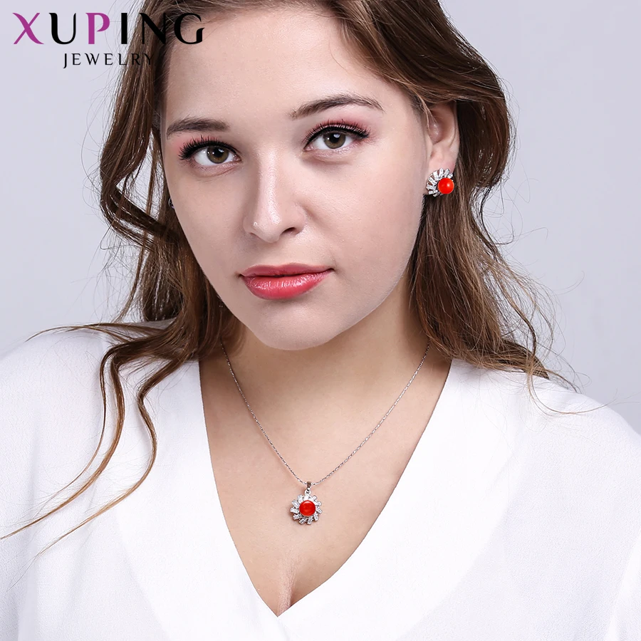 Xuping Fashion Retro Imitation Pearl Pendant Earrings Jewelry Sets Specially Design High Quality Party Gift Ladies S168-60090
Xuping Fashion Retro Imitation Pearl Pendant Earrings Jewelry Sets Specially Design High Quality Party Gift Ladies S168-60090