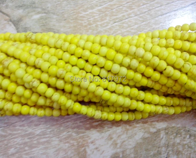 Wholesale 3-4mm Bead Length 40cm/16inch Strand Yellow Howlite stone howlite Stone Loose Bead Charm
Wholesale 3-4mm Bead Length 40cm/16inch Strand Yellow Howlite stone howlite Stone Loose Bead Charm