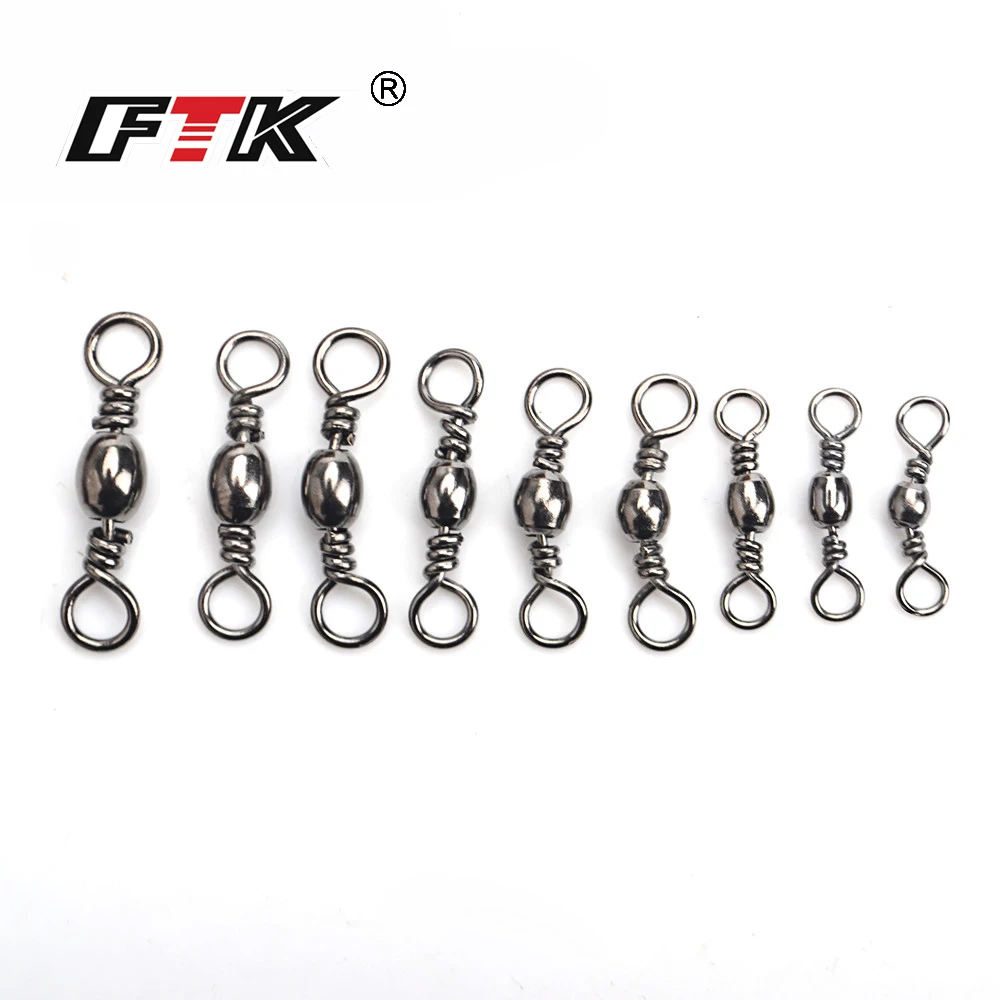 FTK 1 Pack 1#-9# Brand Fishing Tackle Ball Bearing Connector Terminal Pesca Fishing Swivel With Split Ring Fish Hook Lure
FTK 1 Pack 1#-9# Brand Fishing Tackle Ball Bearing Connector Terminal Pesca Fishing Swivel With Split Ring Fish Hook Lure