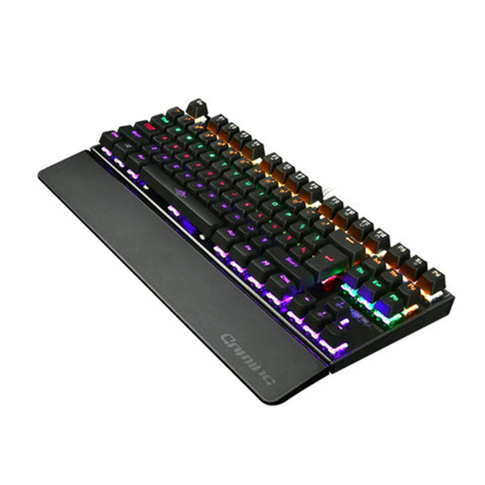 Mechanical Gaming Keyboard 87 Keys Blue Switch Illuminate Backlight Anti-ghosting LED Keyboard Wrist Pro Gamer Keyboard
Mechanical Gaming Keyboard 87 Keys Blue Switch Illuminate Backlight Anti-ghosting LED Keyboard Wrist Pro Gamer Keyboard