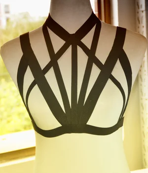 BODY CAGE Womens Fashion Sexy Body Harness Lingerie Strappy Tops Cage Bra Goth Bondage Garter Belt Fashion Halter rave wear
BODY CAGE Womens Fashion Sexy Body Harness Lingerie Strappy Tops Cage Bra Goth Bondage Garter Belt Fashion Halter rave wear
