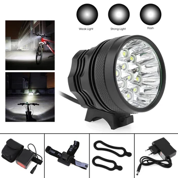 16 x XM-L T6 LED 3 Modes Waterproof Bicycle Lamp Bike Handlebar Light Headlight Cycling Torch with 8.4V 6400mAh Battery Set
16 x XM-L T6 LED 3 Modes Waterproof Bicycle Lamp Bike Handlebar Light Headlight Cycling Torch with 8.4V 6400mAh Battery Set