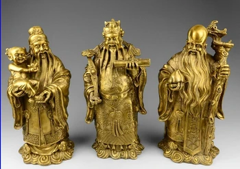 China Brass Lucky Dragon Fu Lu Shou Longevity God Buddha Ruyi Peaches Boy Statue
China Brass Lucky Dragon Fu Lu Shou Longevity God Buddha Ruyi Peaches Boy Statue