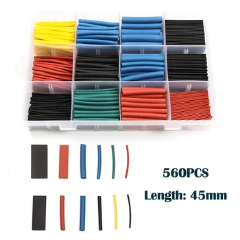 560Pcs Assorted Heat Shrink Tubing Sleeves 2:1 Polyolefin 1.0-13.0mm Insulated Wrap Wire Cable Sleeves 12 Sizes Assortment Kit
560Pcs Assorted Heat Shrink Tubing Sleeves 2:1 Polyolefin 1.0-13.0mm Insulated Wrap Wire Cable Sleeves 12 Sizes Assortment Kit