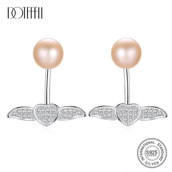 DOTEFFIL 8mm Purple/White/Pink Freshwater Pearl 925 Sterling Silver Zircon Heart Earrings For Women Wedding Engagement Jewelry
DOTEFFIL 8mm Purple/White/Pink Freshwater Pearl 925 Sterling Silver Zircon Heart Earrings For Women Wedding Engagement Jewelry