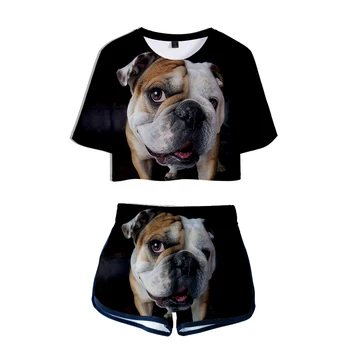 2019 French Bulldog 3D Printed Women Two Piece Sets Fashion Summer Short Sleeve Crop Top+Shorts 2019 Trendy Streetwear Clothes
2019 French Bulldog 3D Printed Women Two Piece Sets Fashion Summer Short Sleeve Crop Top+Shorts 2019 Trendy Streetwear Clothes