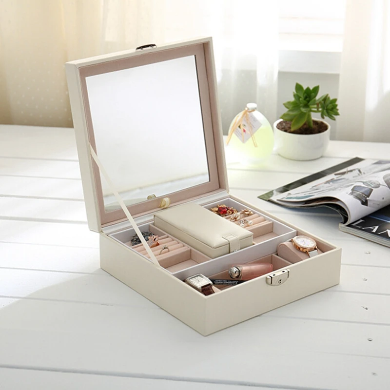 Necklace Organizer Storage Boxes Gift 25.3*25.3*8.5CM Removable Exquisite Jewelry Box Women Leather Rectangle Earring
Necklace Organizer Storage Boxes Gift 25.3*25.3*8.5CM Removable Exquisite Jewelry Box Women Leather Rectangle Earring