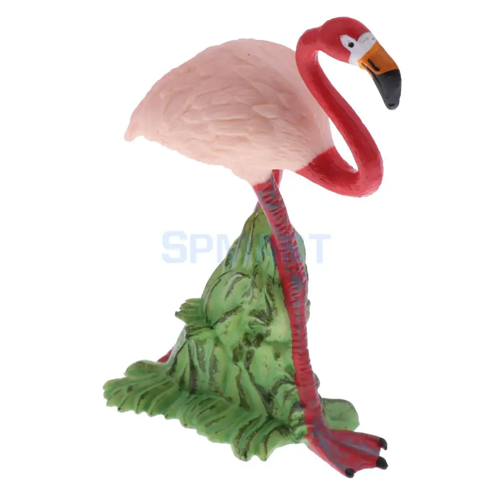 2pcs Realistic Wildlife Animal Flamingo Model Figurine Nature Educational Toy Home Decoration Xmas Gifts